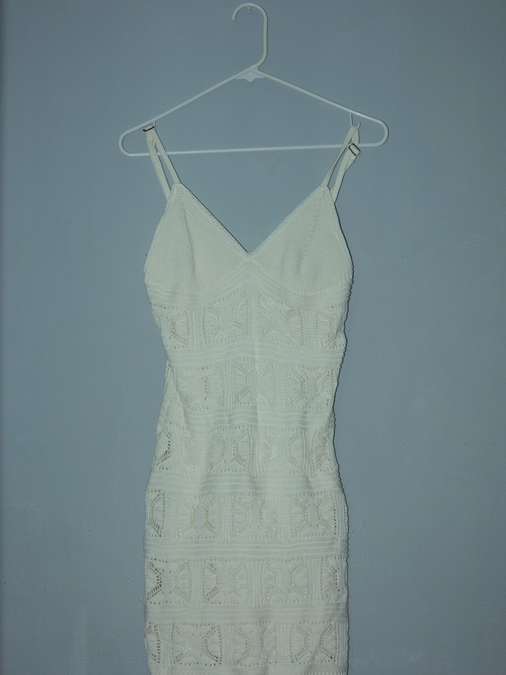 Olive & Oak White Lace Mini Dress with Spaghetti Straps